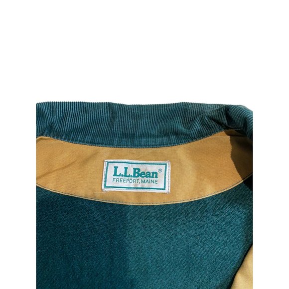 Vintage LL Bean Jacket Hunting Jacket Fishing Barn Chore Jacket Green Beige Coat - Picture 7 of 8